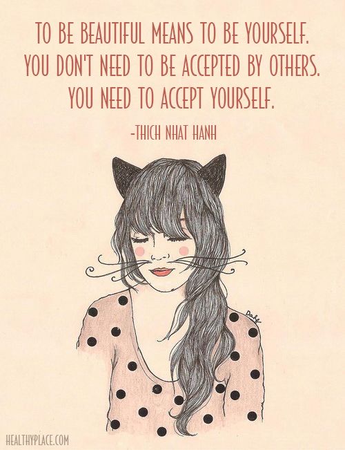 to beautiful means to be yourself.